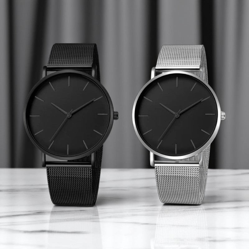 Kit con 2 relojes minimalistas para hombre